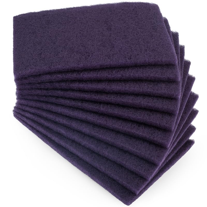 6" x 9" Purple General Purpose Scuff Pads,10 Pack Paint Primer Prep Adhesion Scratch Automotive Pads for Scuffing,Scouring,Sanding